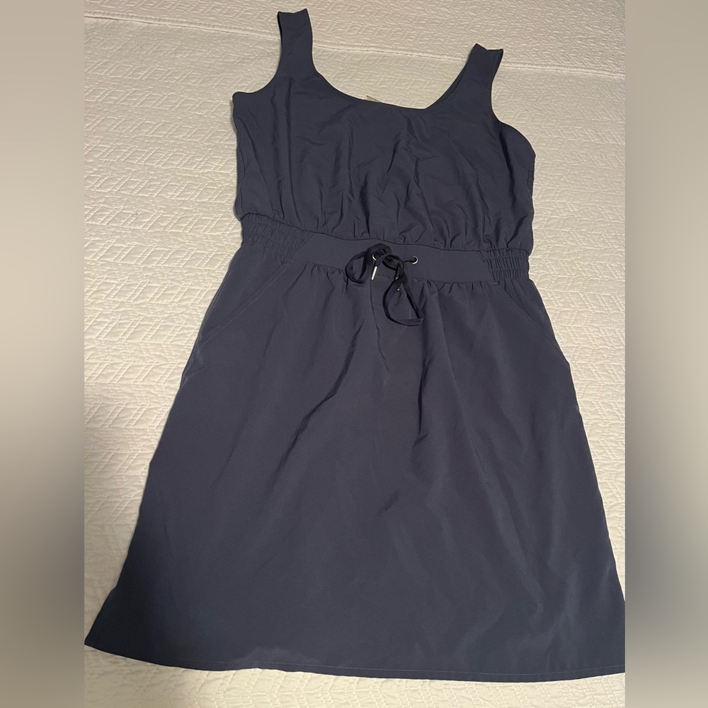 Calia Smoke Blue Drawstring Sleeveless Dress